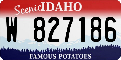 ID license plate W827186