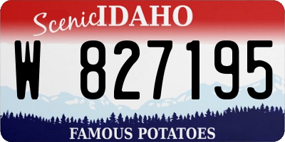 ID license plate W827195