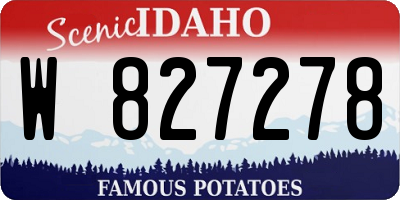 ID license plate W827278