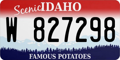 ID license plate W827298