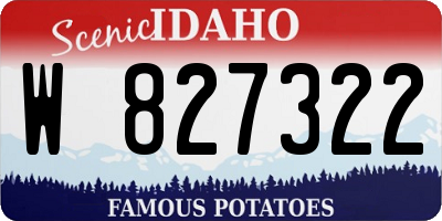 ID license plate W827322