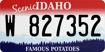 ID license plate W827352
