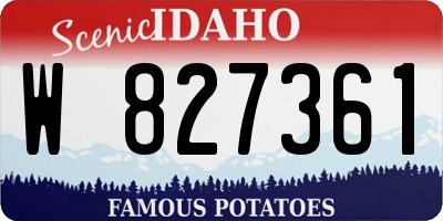 ID license plate W827361