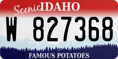 ID license plate W827368