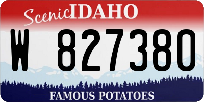 ID license plate W827380