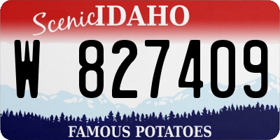 ID license plate W827409