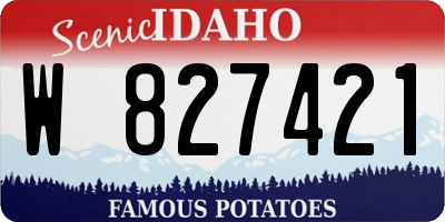 ID license plate W827421