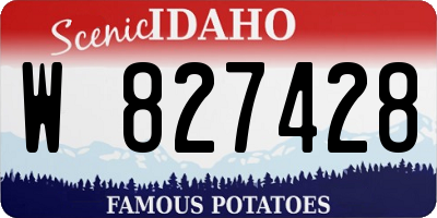 ID license plate W827428