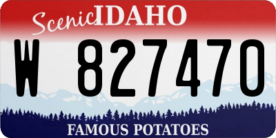 ID license plate W827470