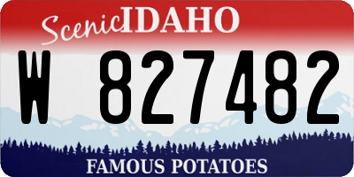 ID license plate W827482