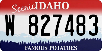 ID license plate W827483