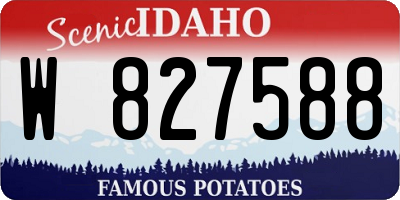 ID license plate W827588