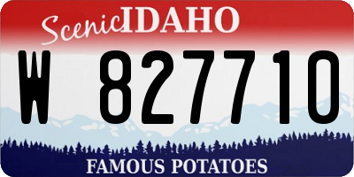 ID license plate W827710
