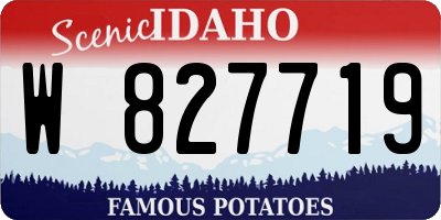 ID license plate W827719