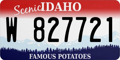 ID license plate W827721