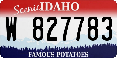 ID license plate W827783