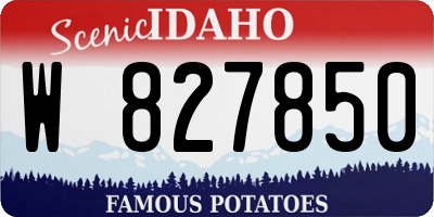 ID license plate W827850