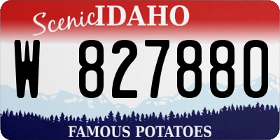 ID license plate W827880
