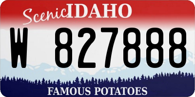ID license plate W827888