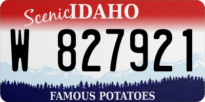 ID license plate W827921