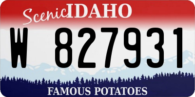 ID license plate W827931