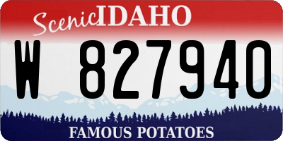 ID license plate W827940