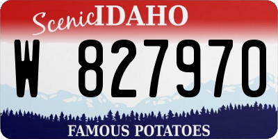 ID license plate W827970