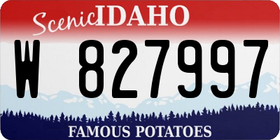 ID license plate W827997