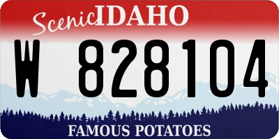ID license plate W828104