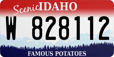ID license plate W828112