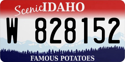 ID license plate W828152