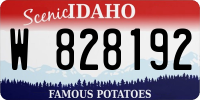 ID license plate W828192