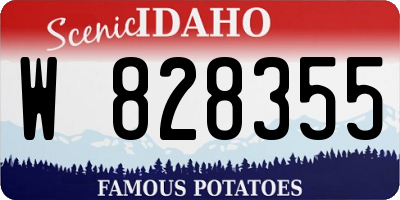 ID license plate W828355