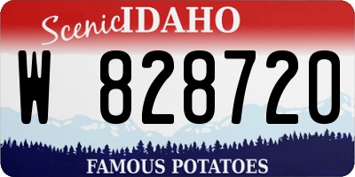 ID license plate W828720