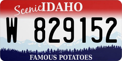 ID license plate W829152