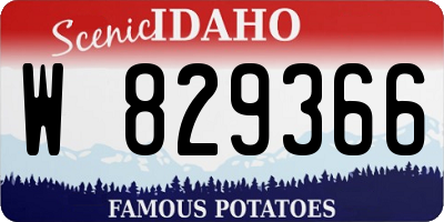 ID license plate W829366