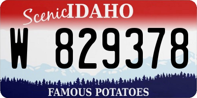 ID license plate W829378