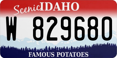 ID license plate W829680