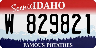 ID license plate W829821