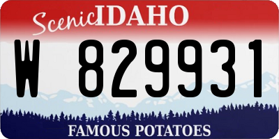 ID license plate W829931