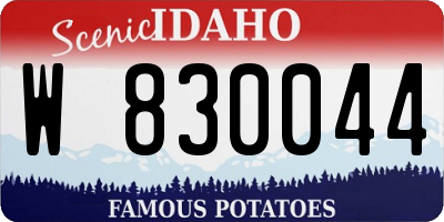 ID license plate W830044