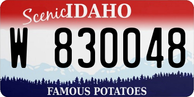 ID license plate W830048