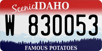 ID license plate W830053