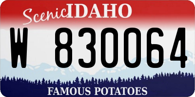 ID license plate W830064