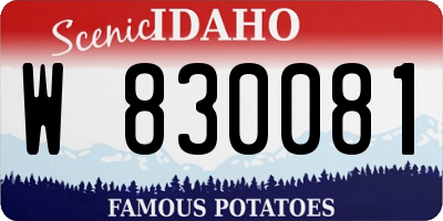 ID license plate W830081