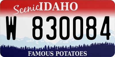 ID license plate W830084