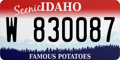 ID license plate W830087