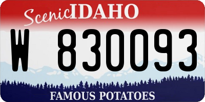 ID license plate W830093
