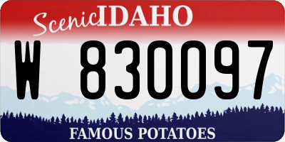 ID license plate W830097