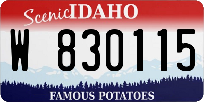 ID license plate W830115